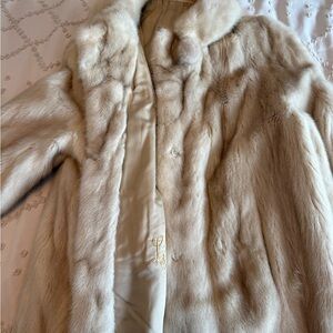 Elegant Cream Fur Coat